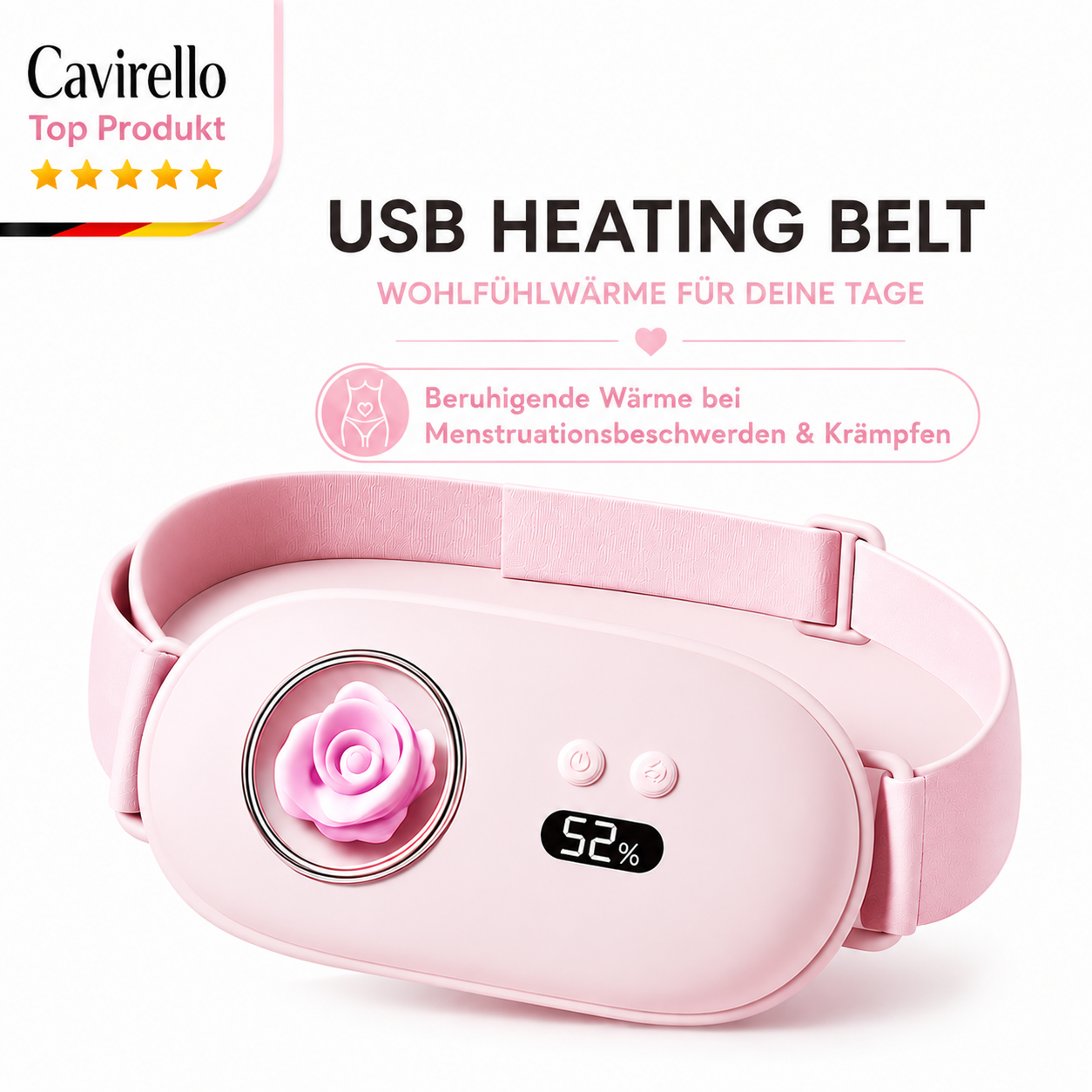 Massagegürtel Menstruation Elektrischer Wärme USB Heizpad Rücken Bauch Heizkisse
