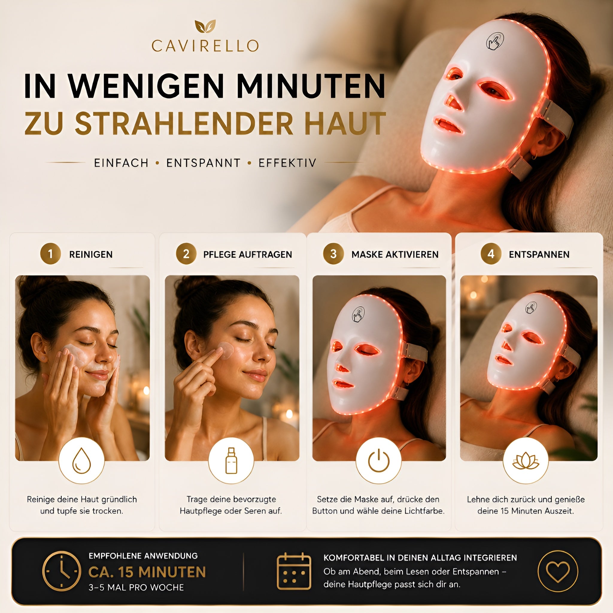LED Gesichtsmaske 7 Farben