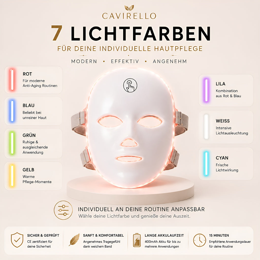LED Gesichtsmaske 7 Farben