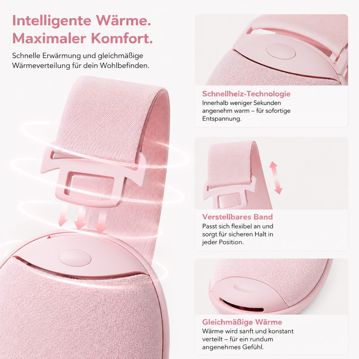 Massagegürtel Menstruation Elektrischer Wärme USB Heizpad Rücken Bauch Heizkisse